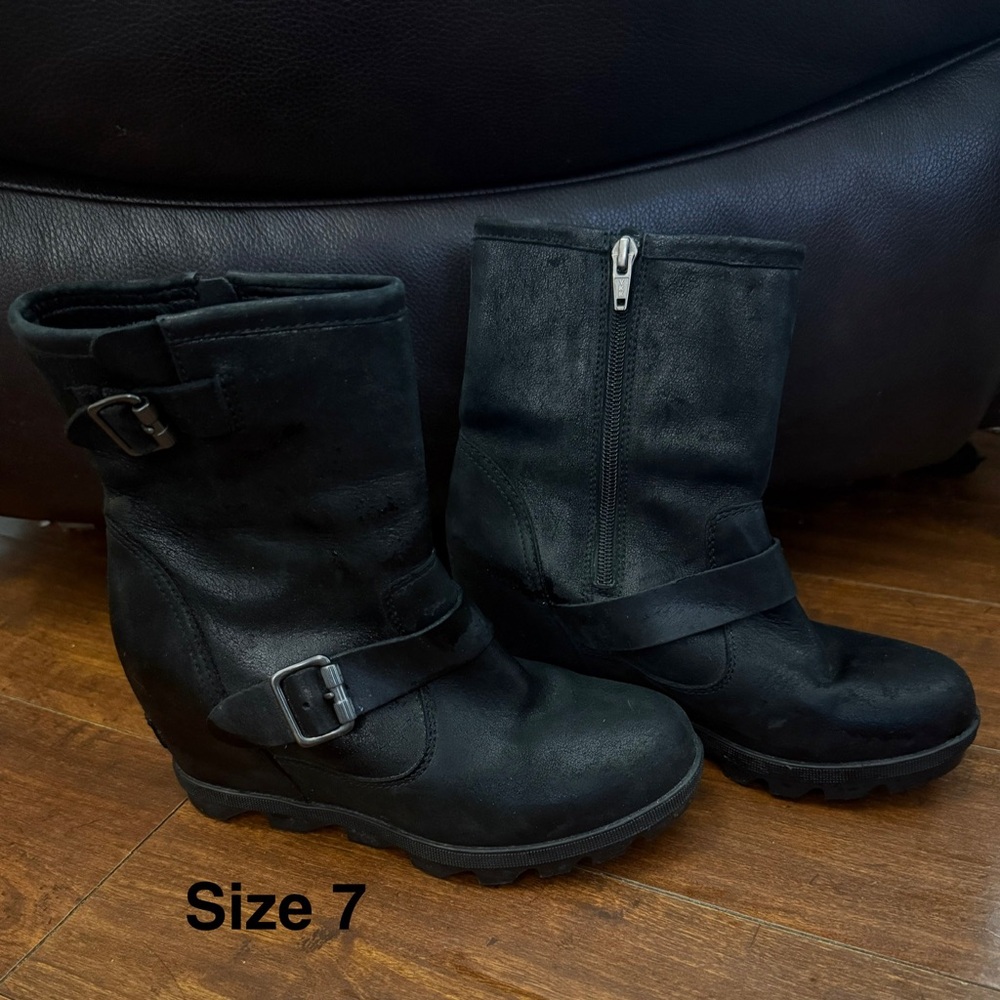 Sorel Black Heeled Boots